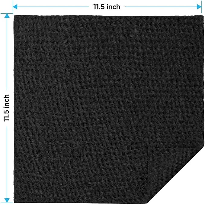 HOMEXCEL Black Microfiber Cleaning Cloths, 20 Pack Cleaning Rags - Image 2