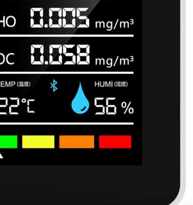 Fydun Air Quality Monitor Indoor, 5 in 1 Detector Portable Battery Operated - Image 6