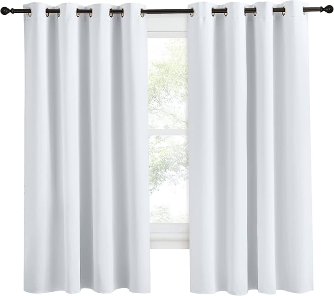 NICETOWN Room Darkening Window Curtain Panel, 55x68 inches, 1 Pack, Cloud Grey - Image 2