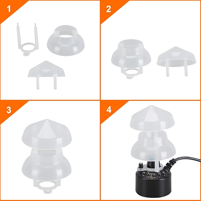 FITNATE Mist Maker, 12 LED Mister Fogger Water Fountain Pond Fog Machine - Image 7