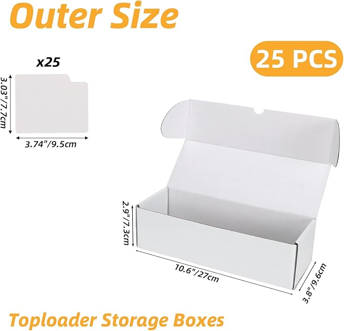 Bulk 900 Capacity Trading Cards Storage Box, in Total 25 Pack All White - Image 2