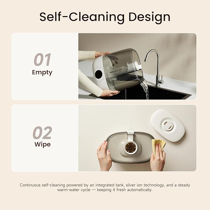 6L Self-Cleaning Humidifier for Large Room, CleanCare Warm & Cool Mist - Image 9