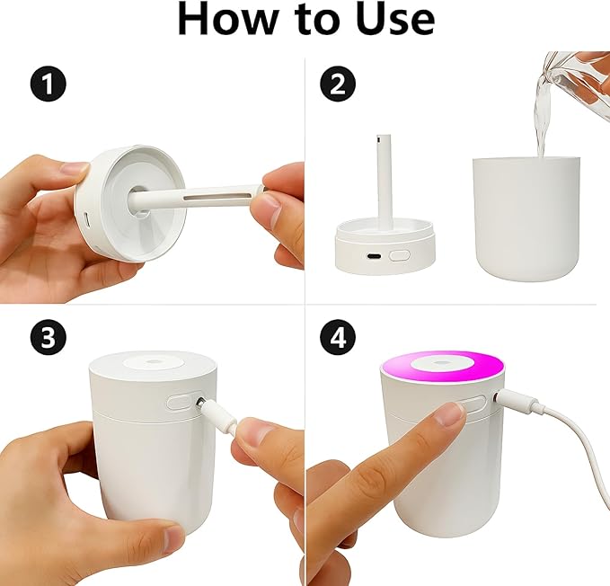 230ML Humidifier for Bedroom, Air Humidifier for Home, Plant Humidifiers Indoor - Image 7