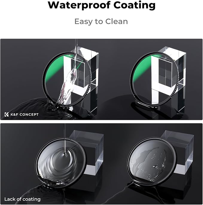 K&F CONCEPT 82mm CPL MCUV ND1000 Lens Filter 2 Lens Caps Kits Waterproof - Image 4
