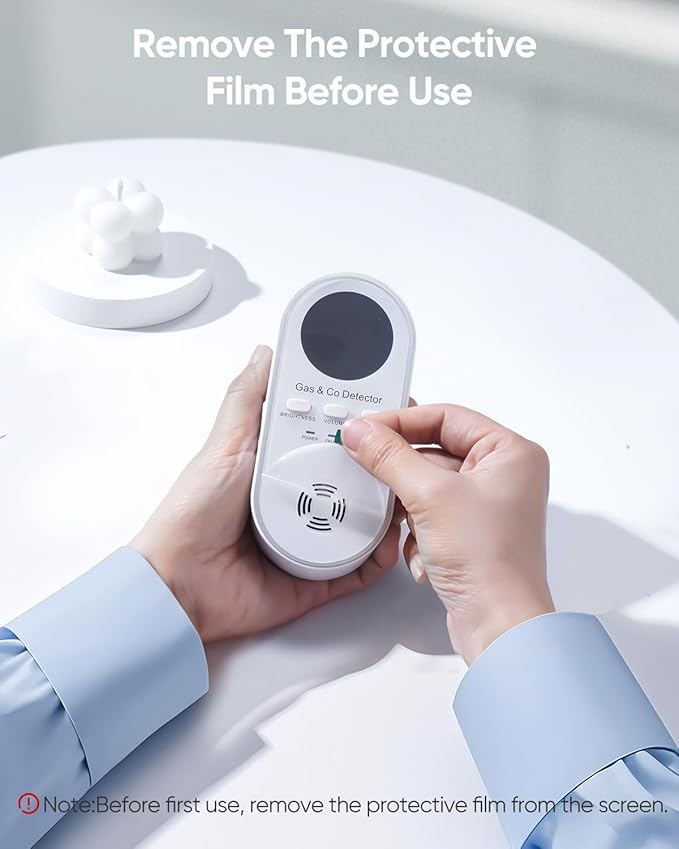 5-in-1 Carbon Monoxide Detectors, Natural Gas Leak Detector, Plug-in & Battery - Image 8