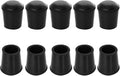 10 PCS Black Round Rubber Chair Leg Caps Tips, Vinyl Rubber End Kits, Soft by Zinkebol