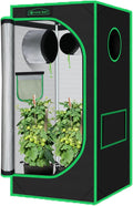 Grow Tent 24"x24"x48" 600D Mylar Hydroponic Indoor Grow Tents by GreenHut