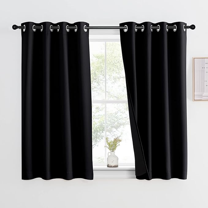 NICETOWN Truly Blackout Curtain 54 inches Length, 2 Thick Layers Completely by NICETOWN