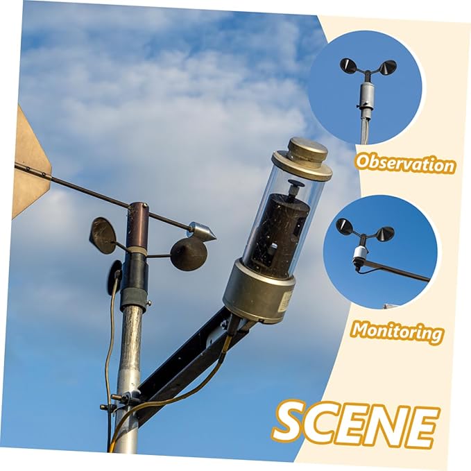 Sosoport 6pcs Wind Speed Monitoring Sensor Anemometer Cup - Image 3