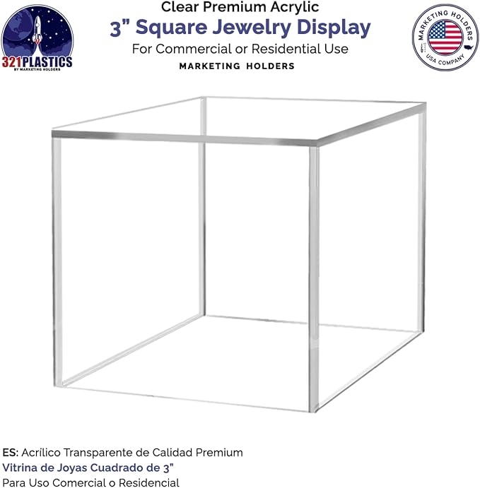 Marketing Holders 3" Acrylic Display Riser Box - Image 2