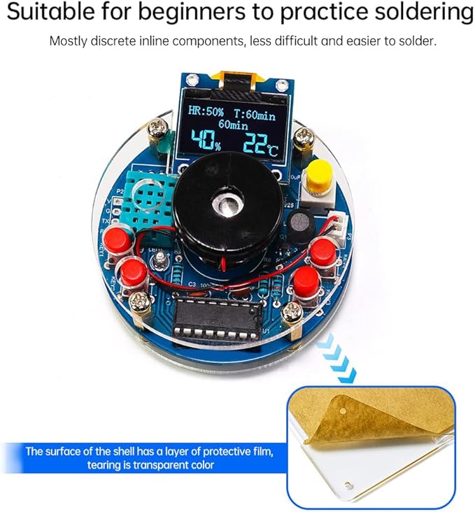STEM Electronic DIY Kit Humidifier Soldering Project Kit, Temperature OLED - Image 7