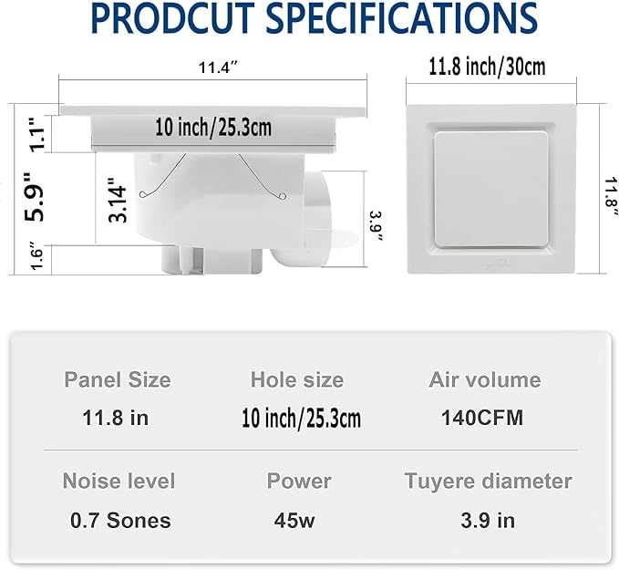 Bathroom Fan Ceiling Mount Exhaust Ventilation Fan Ceiling Exhaust Fan - Image 2
