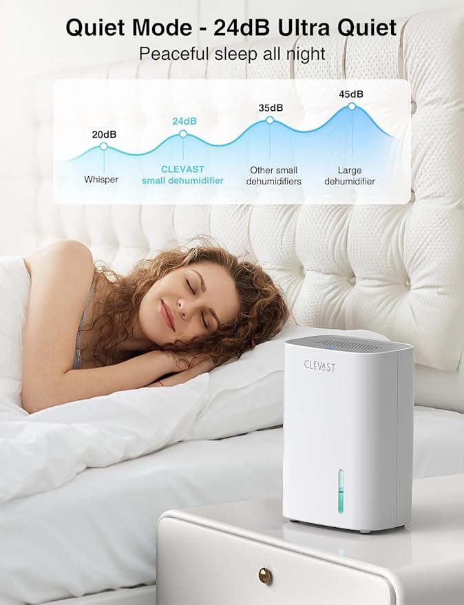 CLEVAST Small Dehumidifier for Home, 30oz Mini Air Dehumidifier for Bathroom & - Image 4