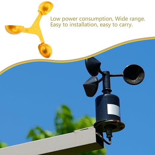 3-Cup Anemometer Sensor for Wind Measurement Durable Aluminum Alloy - Image 4