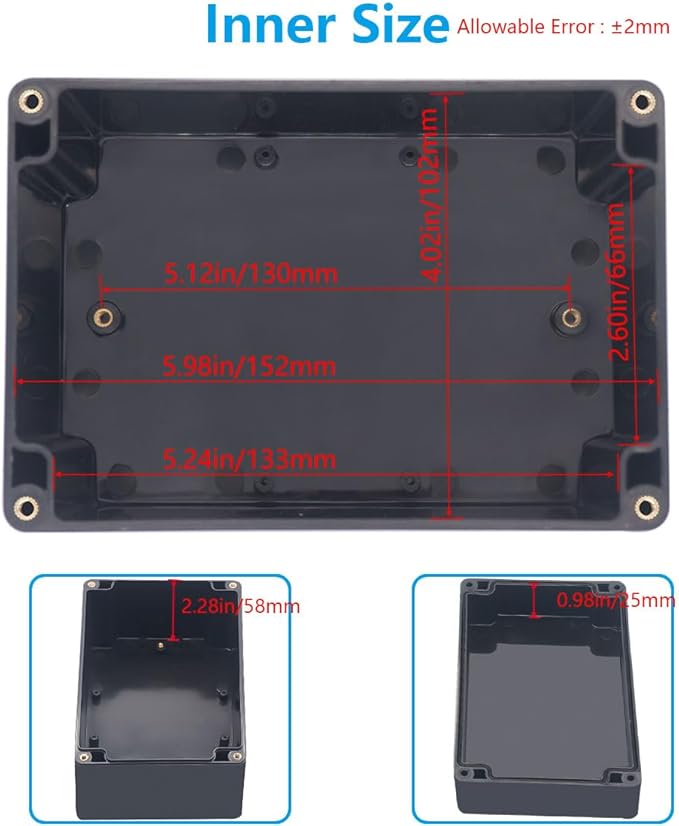 Project Box ABS Black Electrical Boxes IP67 Outdoor Waterproof box Electronic - Image 5