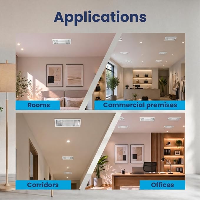 24x6 Aluminum 3-Way Air Flow Vent Cover Wall Ceiling Register Multi-Shutter - Image 5