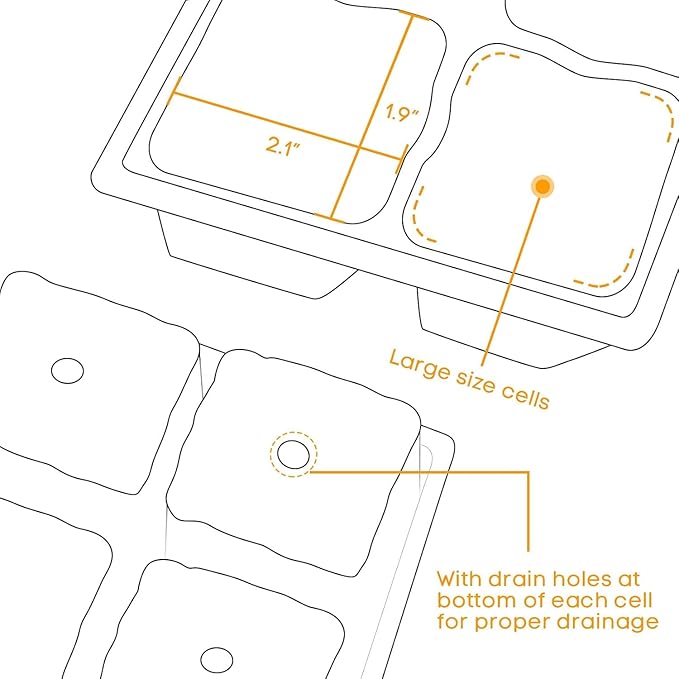 MIXC 10 Packs Seed Starter Tray Seed Starter Kit - Image 5