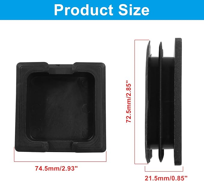 8 Pack 3" Square Plastic Plugs - Image 2