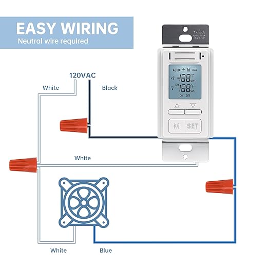 Humidity Sensor Switch, Ortis in-Wall Bathroom Fan Automated Control Switch - Image 6