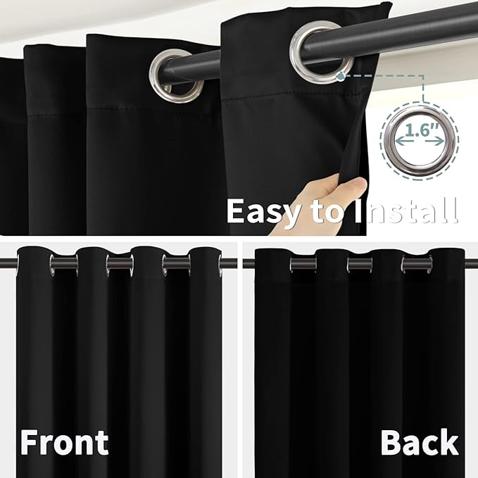 BGment Black Out Curtains 72 Inch Long - Image 6