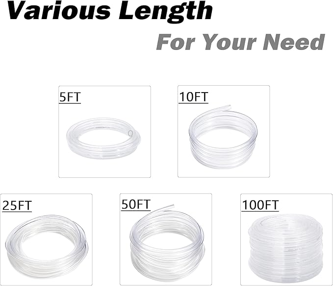 DAVCO 3/4" ID - 100 ft Clear Vinyl Tubing, Low Pressure Flexible PVC Tube - Image 6