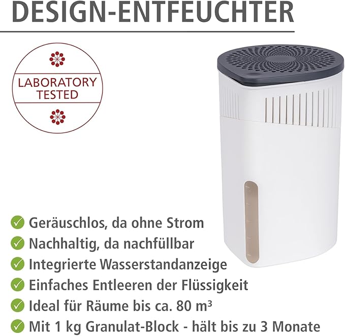 WENKO Portable Dehumidifier Drop Design, Compact and Rechargeable Dehumidifier - Image 2