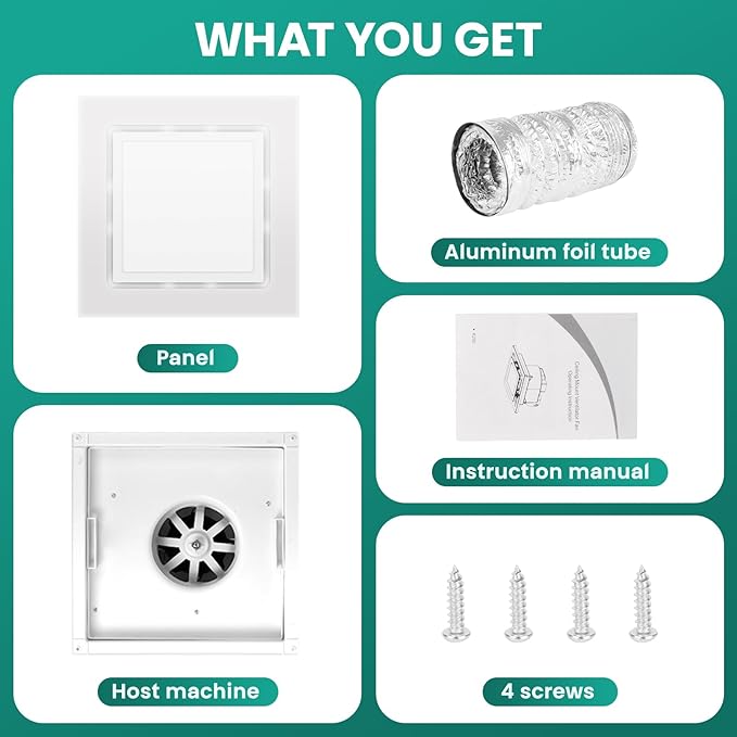 11.8" Panel Bathroom Exhaust Fan - Image 7