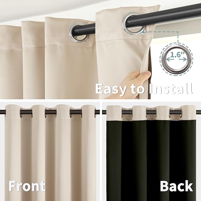 BGment Blackout Curtains 95 Inches Long 2 Panels Set - Image 6