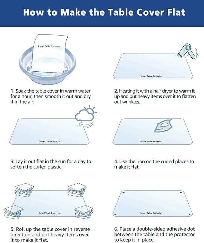 18X72 Inch Clear PVC Sheet Tablecloth Plastic Table Cover - Image 7