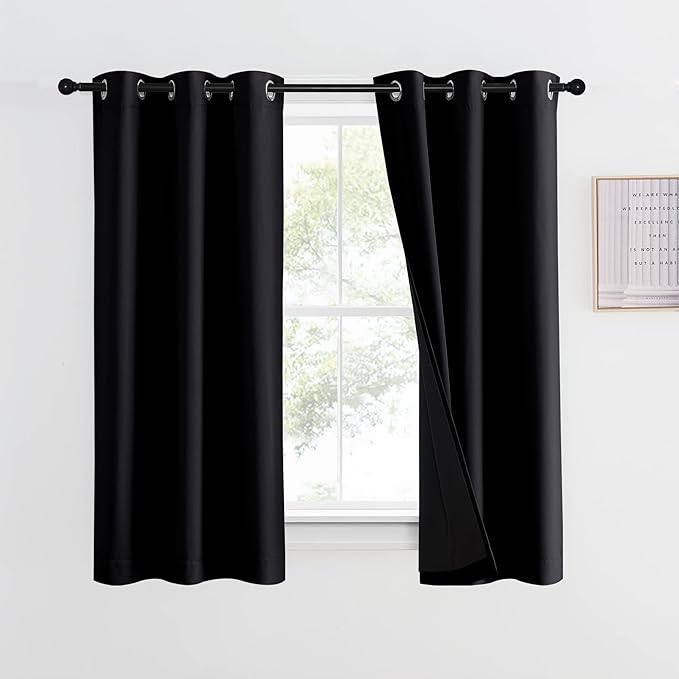 NICETOWN Truly Blackout Curtain 54 inches Length, 2 Thick Layers Completely by NICETOWN