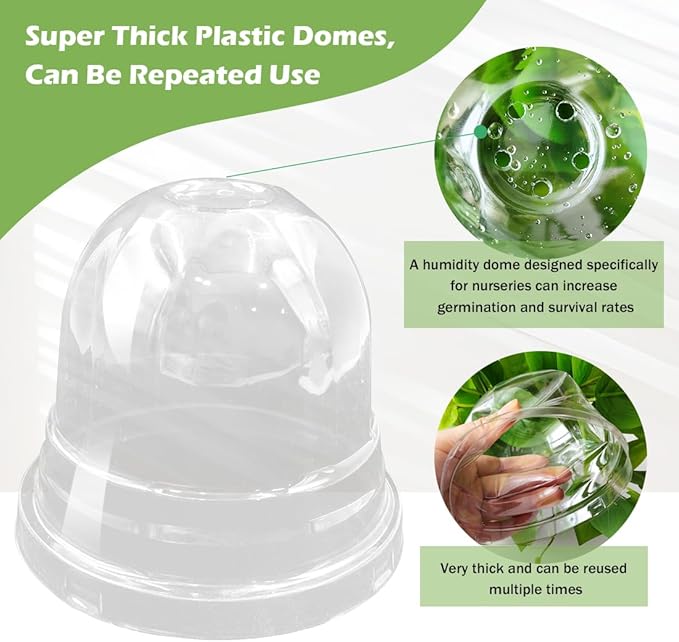 Humidity Domes for 4 Inch Pots, 100 Pack Transparent Plant Dome Covers - Image 2