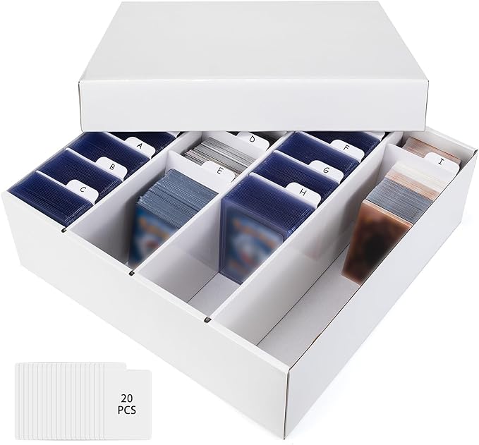 Trading Card Storage Box, 4 Row 3200 Count Collector Cards Box by XRACV