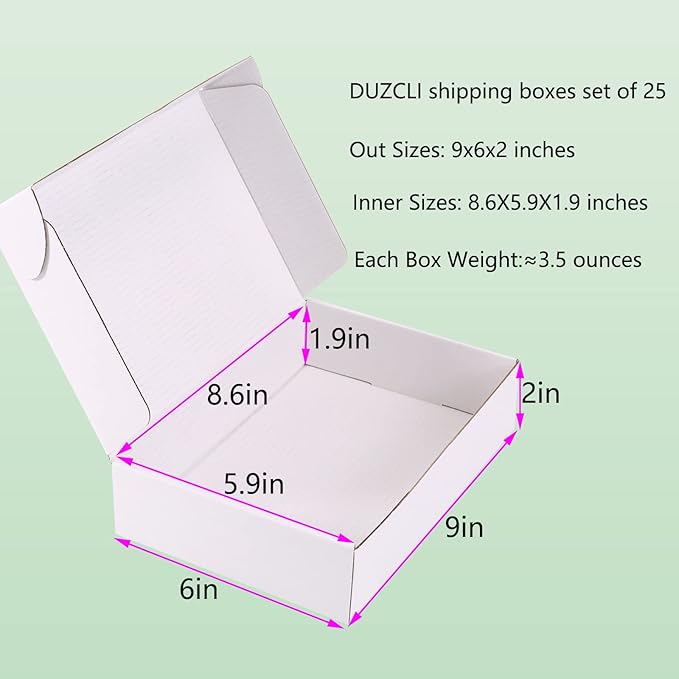 Small Shipping Boxes 9x6x2 Inch - Image 2