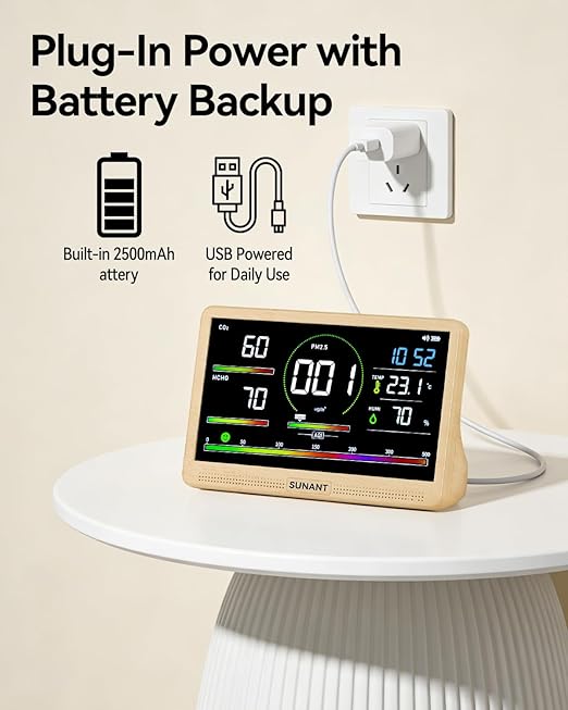 16 in 1 Indoor Air Quality Monitor, CO2 Monitor Tester - Image 6