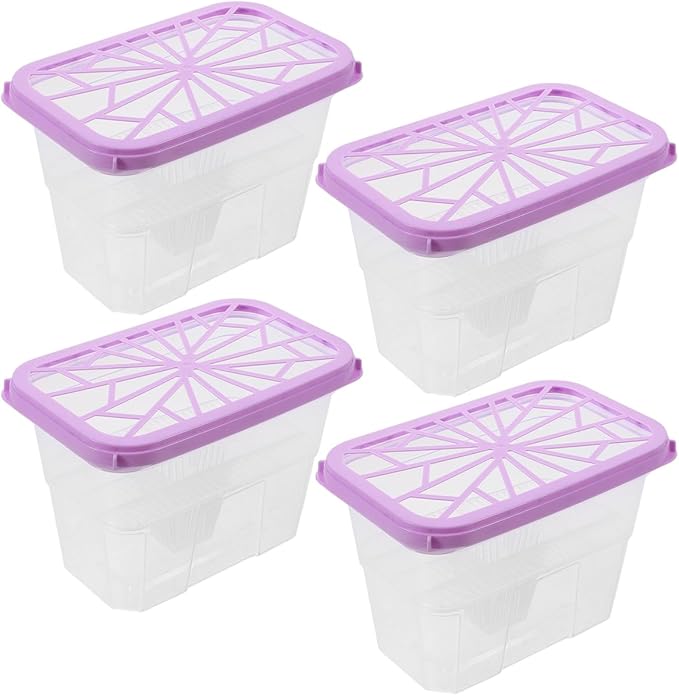 Amosfun 4pcs Moisture Absorbing Box Reusable Plastic Container by Amosfun