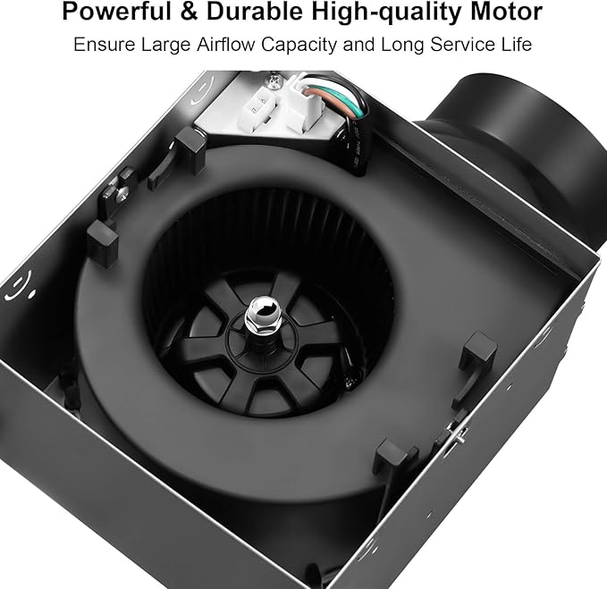 Bathroom Exhaust Fan with Light 110 CFM Quiet with Color Change, - Image 5