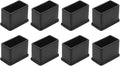 8 Pcs Rectangle PVC Furniture Leg Caps, Vinyl Flexible Chair Leg Floor by Bonsicoky