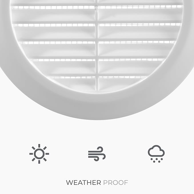 6" Inch White Round Air Vent Cover - Image 6