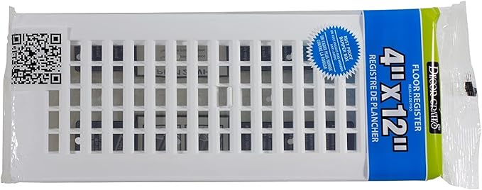 Decor Grates PL412-WH Lattice Floor Register, 4x12 Inches - Image 7
