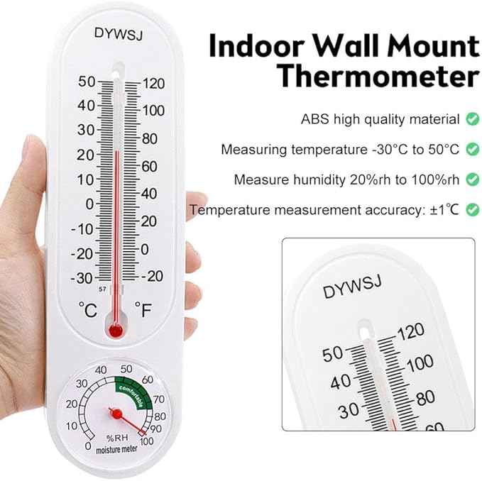Outdoor/Indoor Thermometer Hygrometer, Humidity Meter, Thermometer, Temperature - Image 4