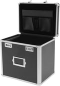 Aluminum Alloy File Organizer Box, 13.8x10x13.4in Portable File Box by NIENIEE