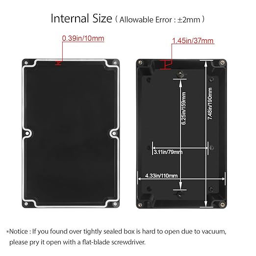 LeMotech Project Box ABS Plastic Junction Box IP65 Waterproof Hobby Box - Image 3