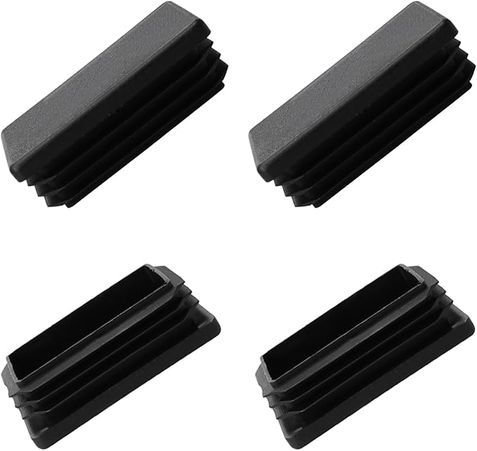 METALLIXITY Rectangle End Caps 4Pcs, Plastic Rectangle Tube Inserts Threaded by METALLIXITY