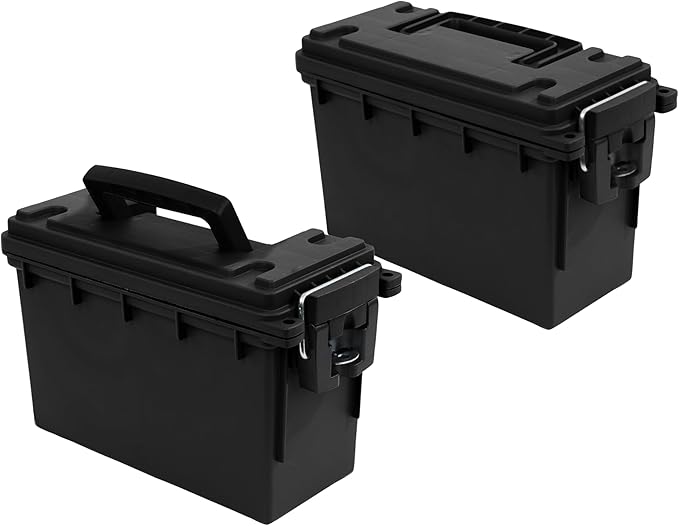 Sheffield 12790 2-Pack Ammo Storage Box, Stackable .30 Cal Field Boxes by Sheffield