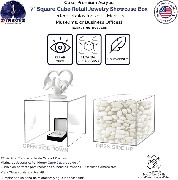 7 Inch Clear Acrylic Display Box - Image 3