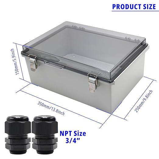 MAKERELE Outdoor Junction Box ABS Plastic Waterproof Universal Electrical - Image 2