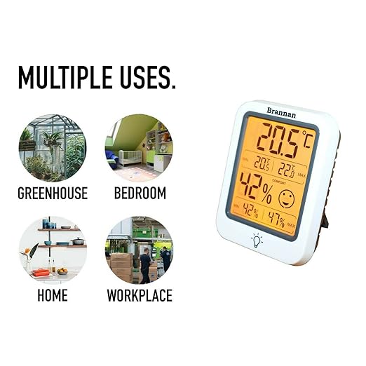 Brannan Digital Room Thermometer Hygrometer Indoor Humidity Meter Accurate - Image 6