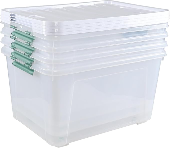 80 L Large Plastic Storage Bins - Image 7