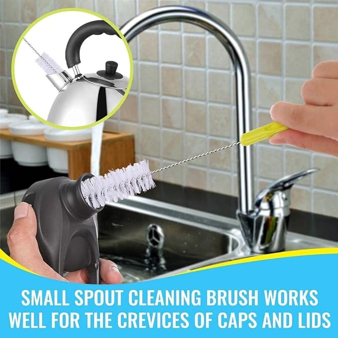 9 Pack Bottle Cleaning Brush Set, Long Handle Bottle Cleaner Brush, Deep - Image 3