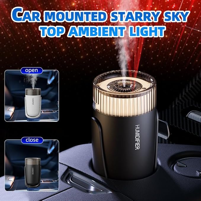 Humidifier with Starry Sky Projection, 360° Rotating Nozzle, Auto Shut-Off - Image 5